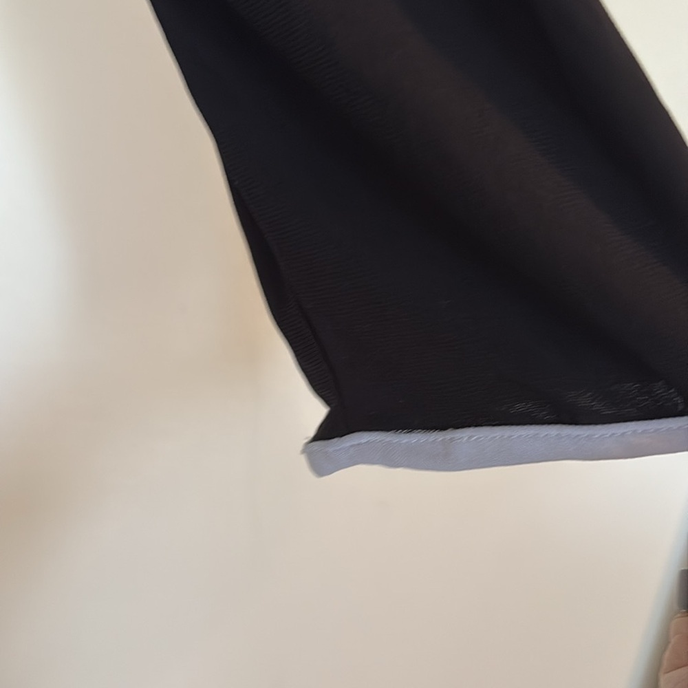 MSK Contemporary Mod Squad  Black Striped 3/4 Sleeves Shift Dress Size Large - Picture 5 of 8